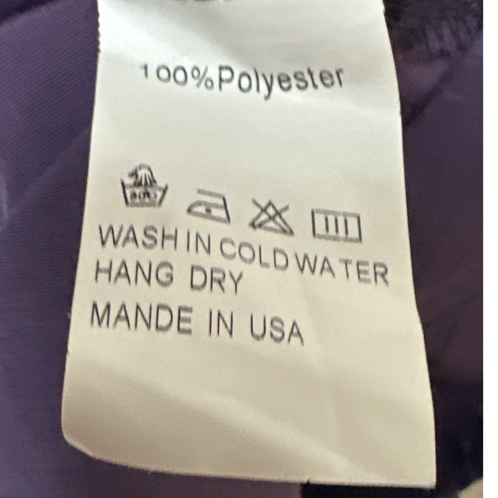 Nana Ro Purple Oversized Zip Front Shift Dress S Made in USA Avant Garde Mini - Picture 8 of 8